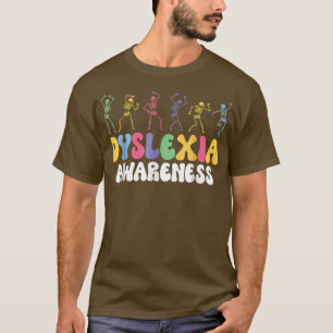 Tanzende Skeleton Dyslexie Bewusstsein Dyslexie Me T-Shirt