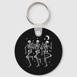 Tanzende Skelette Halloween Lustiger Skelett-Tanz Schlüsselanhänger