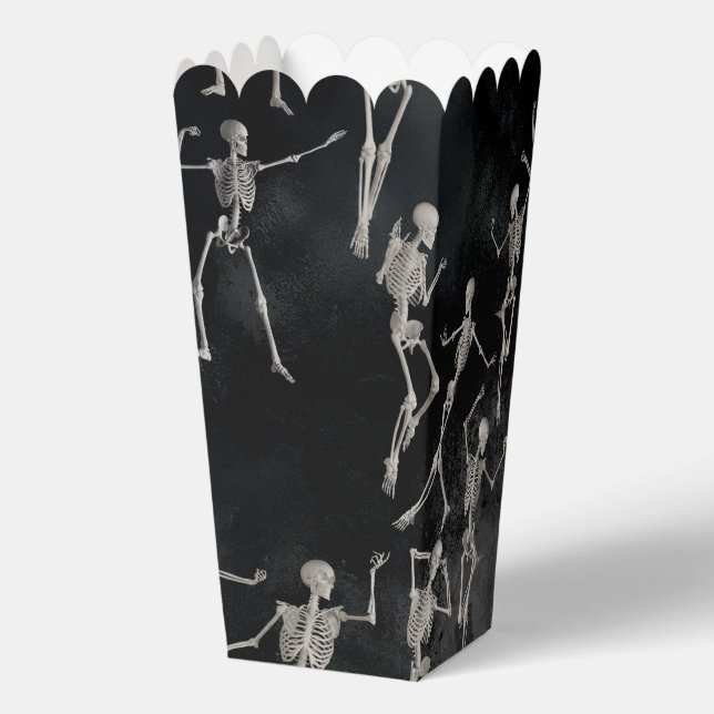 Tanzende Skelette Halloween Popcorn Geschenkschachtel (Rückseite)