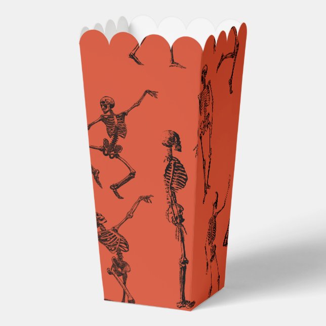 Tanzende Skelette Halloween Popcorn Geschenkschachtel (Vorderseite)