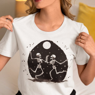 Tanzende Skelette Halloween Tri-Blend Shirt