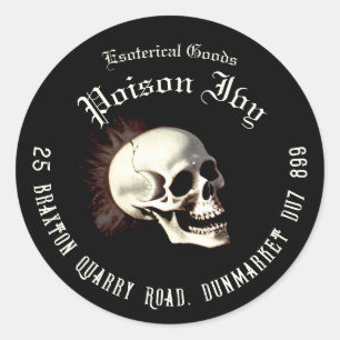 Tanzende Skelette Schwarzer Tod Halloween Runder Aufkleber