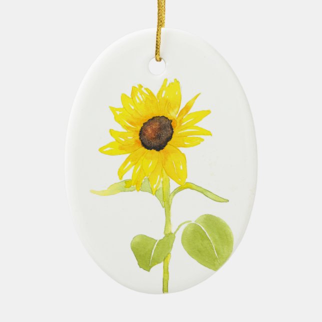 "Tanzende Sonnenblume" Keramik Ornament (Vorne)