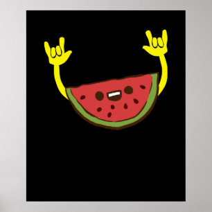Tanzende Wassermelone - Watermelon Sommer Poster