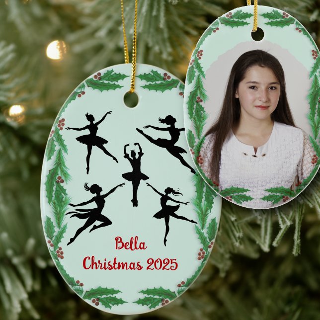Tanzende Weihnachtsdekoration Ballet-Foto-Ornament Keramik Ornament (Von Creator hochgeladen)