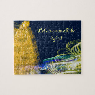 Tanzende Weihnachtslichter Puzzle