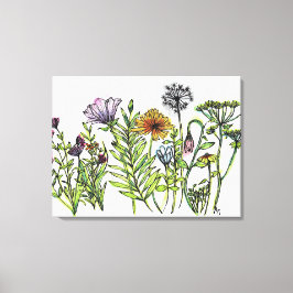 Tanzende Wildblumen Leinwanddruck