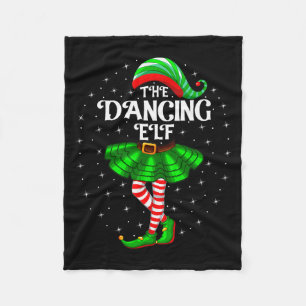 Tanzender Elf Weihnachten Familie Passende Frauen Fleecedecke
