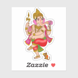 Tanzender Ganesha-Aufkleber  Aufkleber