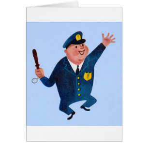 tanzender glücklicher Polizist