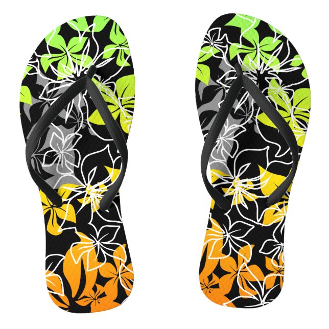Tanzender Hibiskus Hawaiianische Blende Flip Flops (Fußbett)