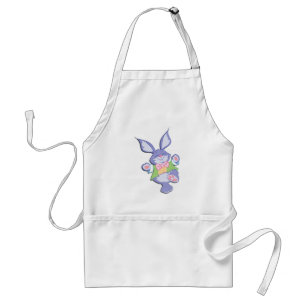 Tanzender lila Osterhase Mint Schürze
