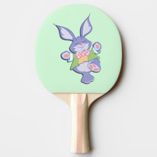 Tanzender lila Osterhase Mint Tischtennis Schläger