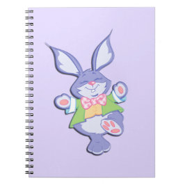 Tanzender lila Osterhase Notizblock