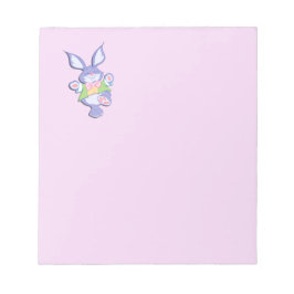 Tanzender lila Osterhase Notizblock