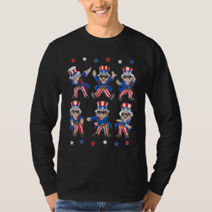 Tanzender Onkel Sam 4. Juli Jungen Mädchen Kinder T-Shirt