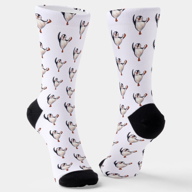 Tanzender Pinguin Socken (Gewinkelt)