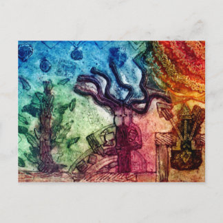 Tanzender Stammesmann Postkarte