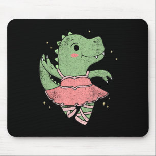 Tanzender T-Rex Dinosaur Llerina für Llet Tänzer V Mousepad