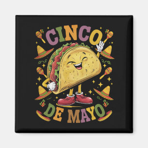 Tanzender Taco Lustige Cinco De Mayo Fiesta-Party Magnet