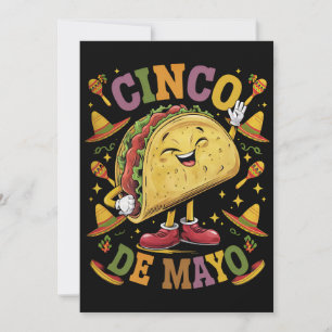 Tanzender Taco Lustiger Cinco De Mayo Fiesta-Party Einladung
