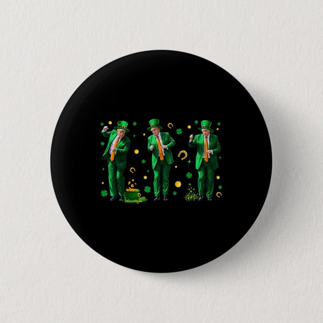 Tanzender Trump St. Patrick's Day , Uni-Erwachsene Button (Vorderseite)