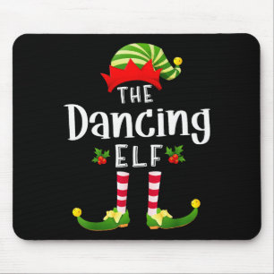 Tanzender Weihnachtself passendes Pyjama X-mas-Par Mousepad
