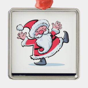 **TANZENDER WEIHNACHTSMANN** WEIHNACHTSDEKORATION ORNAMENT AUS METALL