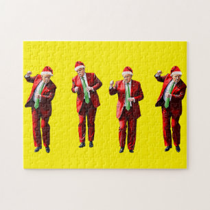 Tanzendes-Donald-Trump-Weihnachts-Puzzle Puzzle