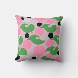 Tanzendes Retro-Swirbelmuster Kissen