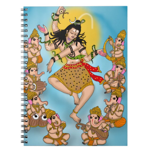 Tanzendes Shiva Notizbuch Notizblock (Vorderseite)