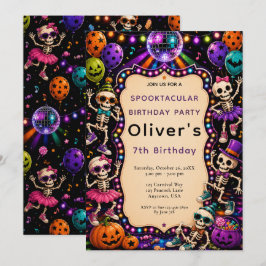 Tanzendes Skelett Halloween Geburtstag Einladung