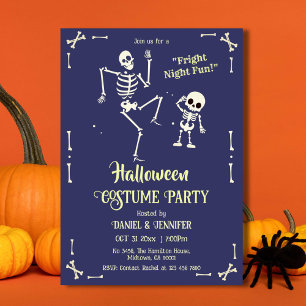 Tanzendes Skelett Halloween-Kostüm-Party-Schrecken Einladung