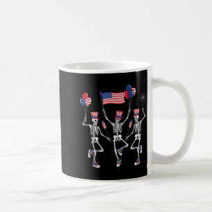 Tanzendes Skelett Lustiger Unabhängigkeitstag 4. J Kaffeetasse