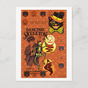 Tanzendes Skelett Postkarte