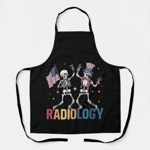 Tanzendes Skelett Radiologie Röntgen Tech Patrioti Schürze