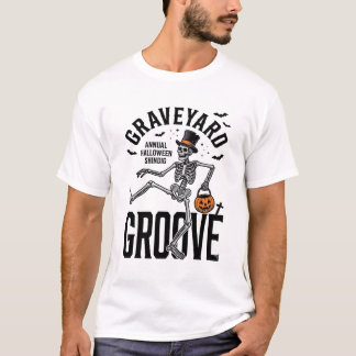 Tanzendes Skelett-Shirt mit Kürbis Vintage Hallow T-Shirt
