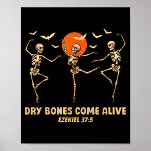Tanzendes Skelett Trockene Knochen werden lebendig Poster