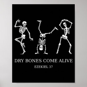 Tanzendes Skelett Trockene Knochen werden lebendig Poster