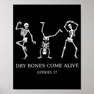 Tanzendes Skelett Trockene Knochen werden lebendig Poster