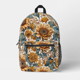 Tanzendes Sonnenblumen-Musterdesign Bedruckter Rucksack