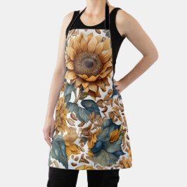 Tanzendes Sonnenblumen-Musterdesign Schürze