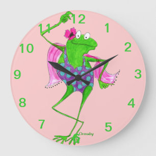 Tanzenfroggy-Wanduhr Große Wanduhr