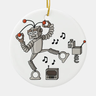 Tanzenroboter Keramikornament