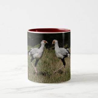Tanzensekretärvogel-Tasse Zweifarbige Tasse