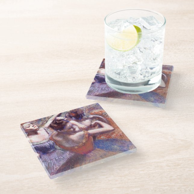 Tänzer 1899 Edgar Degas Poster Glasuntersetzer (Schrägansicht)