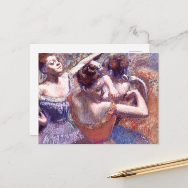 Tänzer 1899 Edgar Degas Postkarte (Vorderseite/Rückseite Beispiel)