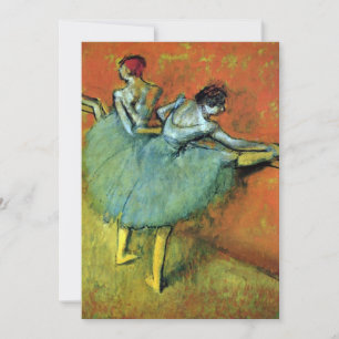 Tänzer auf der Bar von Edgar Degas, Vintages Balle Einladung