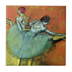 Tänzer auf der Bar von Edgar Degas, Vintages Balle Fliese