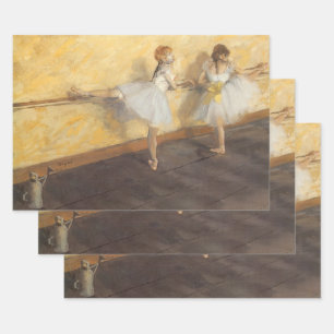 Tänzer auf der Bar von Edgar Degas, Vintages Balle Geschenkpapier Set